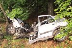 В Чехии Volkswagen Golf расколося на две части и убил водителя