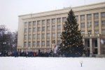 В Ужгороде зажгли главную новогоднюю елку Закарпатья