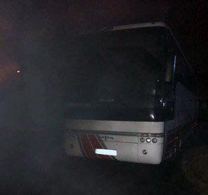 В Стрые подожгли польский автобус