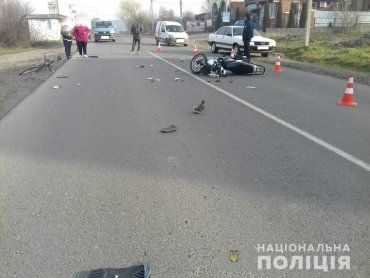 Поліція Закарпаття з‘ясовує обставини ДТП за участі неповнолітнього велосипедиста у Виноградові