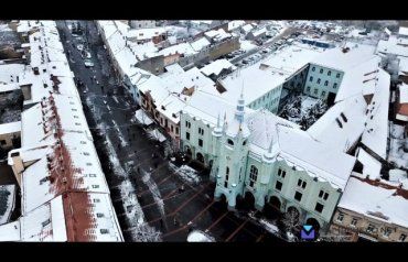 Закарпатське Мукачево у білому "вбранні". Просто неймовірне видовище
