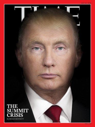 Путин и Трамп появились в одном лице на обложке Time