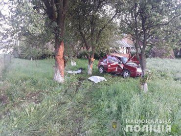 Дорога в Закарпатье "отметилась" крепким "поцелуем" иномарки с деревом вне кювета — два человека погибли