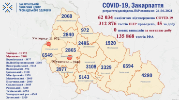 В Закарпатье за последние сутки зафиксировали ни единого случая коронавируса