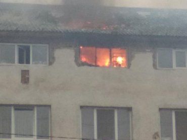 Пожар в общежитии в Ужгороде