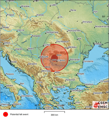 В Румынии произошли землетрясения: одно магнитудой 5,2 и более слабое