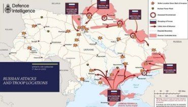 Свежая карта о боевой обстановке в Украине на 17 марта 2022 г.