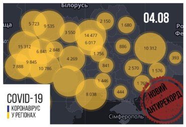 Черговий антирекорд. В Україні +2723 нових хворих на коронавірус