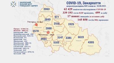 Лучше не становится: 17 больных COVID-19 в Закарпатье за сутки