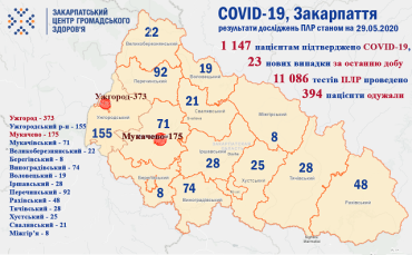 За минувшие сутки в Закарпатье добавилось 23 человека с COVID-19: Последние данные