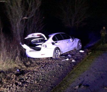 ДТП в Закарпатье: BMW знатно потрепало, пострадал водитель
