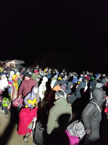 КПП Грушев на границе с Польшей в ночь на 5 марта
