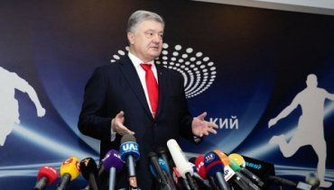 Президент Украины Петр Порошенко прибыл на дебаты на НСК «Олимпийский»