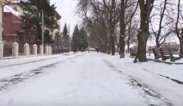 Пешеходные участки в Ужгороде - сплошной каток