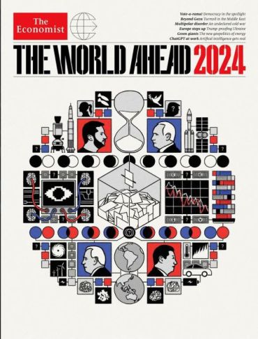 Что ждёт человечество в 2024: Новая обложка The Economist 