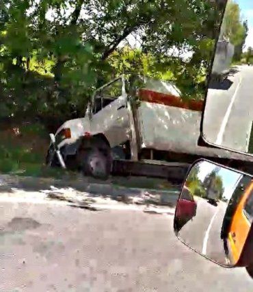 ДТП в Закарпатье: Грузовик улетел в трассы Мукачево-Рогатин 