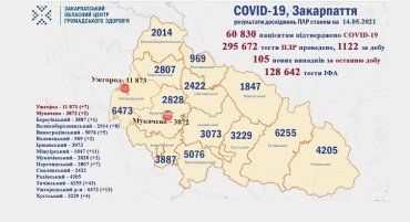В Закарпатье от Covid умерли еще 2 человек: Статистика на 14 мая в Ужгороде
