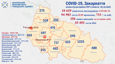 Коронавирус в Закарпатье: За последние сутки установлен антирекорд 