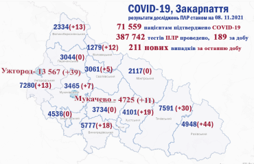 В Ужгороде от коронавируса лечатся более 700 горожан, +39 за сутки