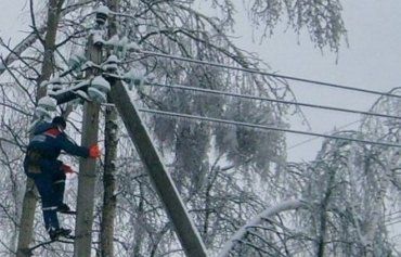 Налипання мокрого снігу знеструмило сім сільських населених пунктів на Закарпатті