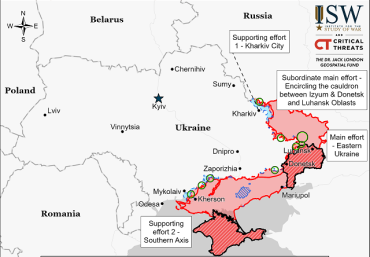 ISW публикует актуальные карты боевых действий в Украине на 27 июня 