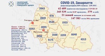 В Ужгороде от коронавируса лечат 27 горожан: Статистика в Закарпатье