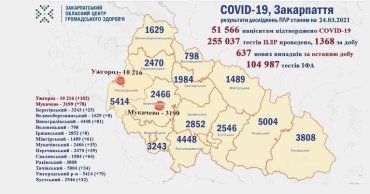 В Закарпатье за прошедшие сутки скончались 27 больных с диагнозом COVID-19: Данные на 24 марта