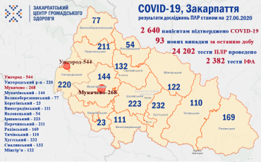 За прошедшие сутки в Закарпатье умерло девять больных с COVID-19: Раскладка по районам на 27 июня