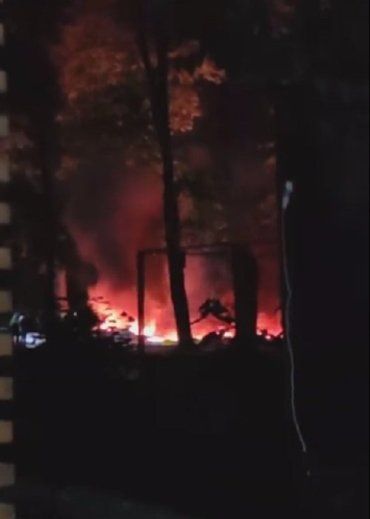 Развлекательное сооружение полностью уничтожено огнем в Ужгороде