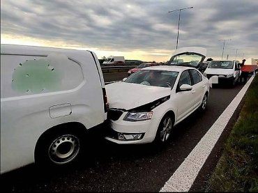 В Чехии в аварии столкнулись сразу пять машин