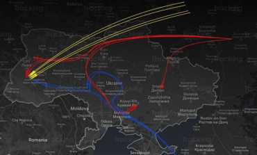 Маршрут движения крылатых ракет и "Кинжалов", которые сегодня ночью атаковали Украину.