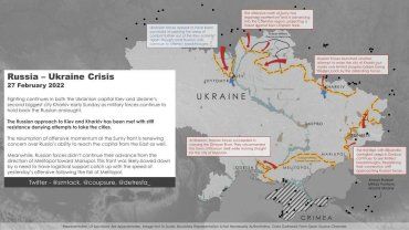 Ситуация по российскому вторжению в Украину (актуальная карта боев)