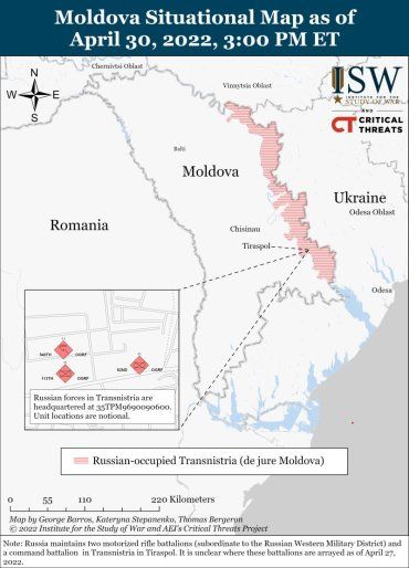 Аактуальные карты боевых действий в Украине на 1 мая 2022 года