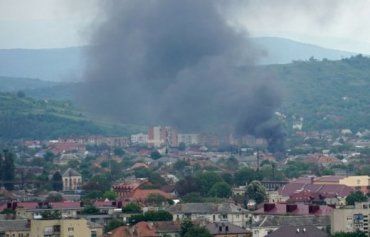 Пожар в лагере ромов видела половина Мукачево