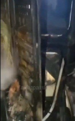 Что осталось от вагона поезда "Киев-Ужгород" после пожара 