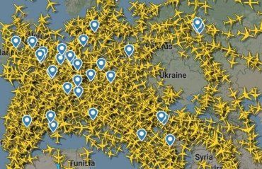 Карта авиасообщения, все авиакомпании мира, отказались летать через Украину