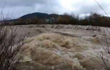 Сильнейшее течение: В Закарпатье одна из рек поднимается до крайне опасного уровня 