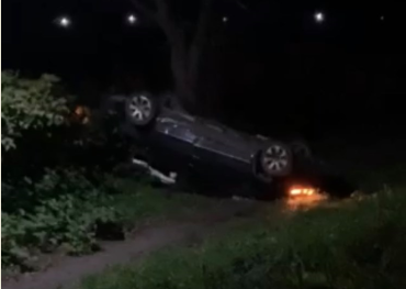 ДТП возле Мукачево: Автомобиль совершил полёт с "кувырком"