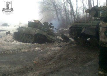 За последние 3 суток под Дебальцево было уничтожено 14 танков террористов