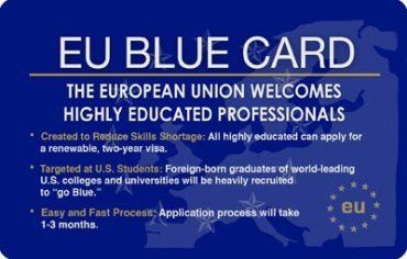 "Голубая карта" будет выдаваться зарубежным гражданам из-за пределов Евросоюза