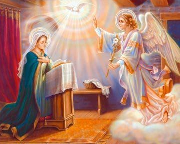 Благовещение - день, когда Пресвятой Деве Марии явился Архангел Гавриил