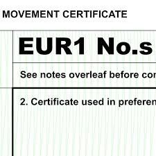 Закарпатська митниця. Сертифікат форми EUR.1