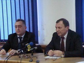 Міський голова Віктор Погорєлов та його заступник Віктор Трикур