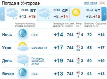 В Ужгороде пасмурно, во второй половине дня пойдет мелкий дождь