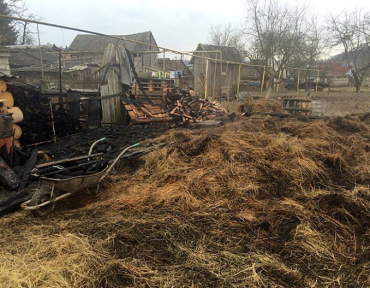 В Рокосово Хустского района на Закарпатье произошел пожар в надворной постройке