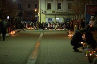 Освящение пасок в Ужгороде возле римо-католического костела