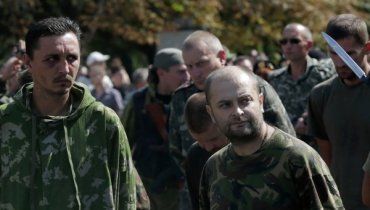 Передача пленных проходит в районе Константиновки, в 60 км к югу от Донецка