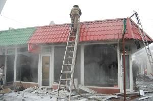 Благодаря оперативным действиям МЧС магазин в Мукачево спасли