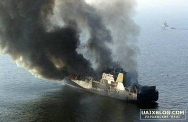 На турецком танкере, направлявшемся в Россию, вспыхнул пожар