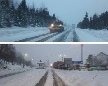 На закарпатском отрезке дороги "Чоп-Киев" нехватка снегоочистительных машин
